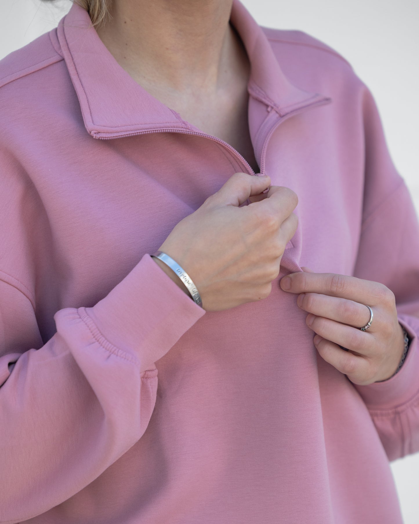 Pink 1/4 Zip Pullover