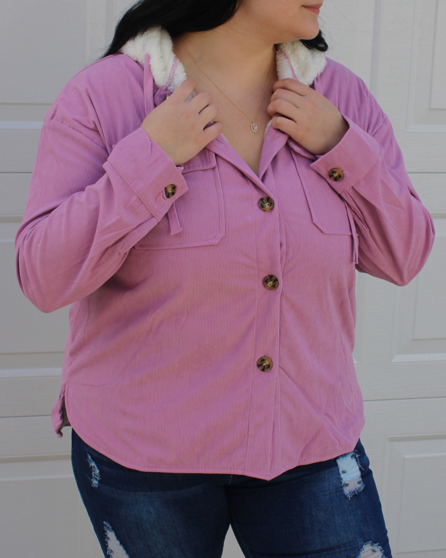 Hooded Sherpa Corduroy Jacket