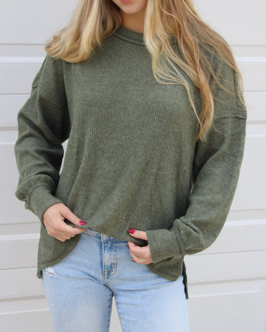 Super Soft Ribbed Long Sleeve Top