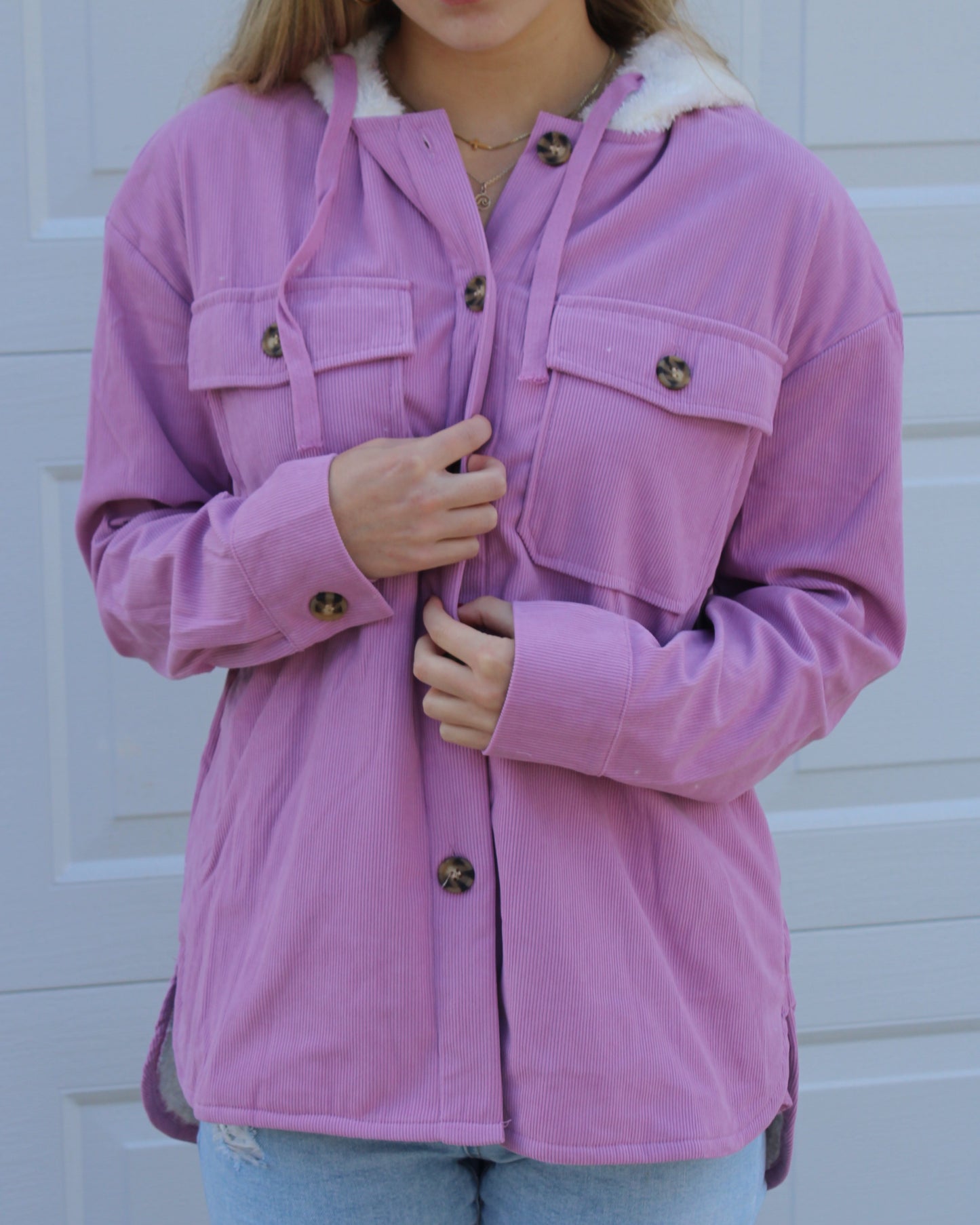 Hooded Sherpa Corduroy Jacket