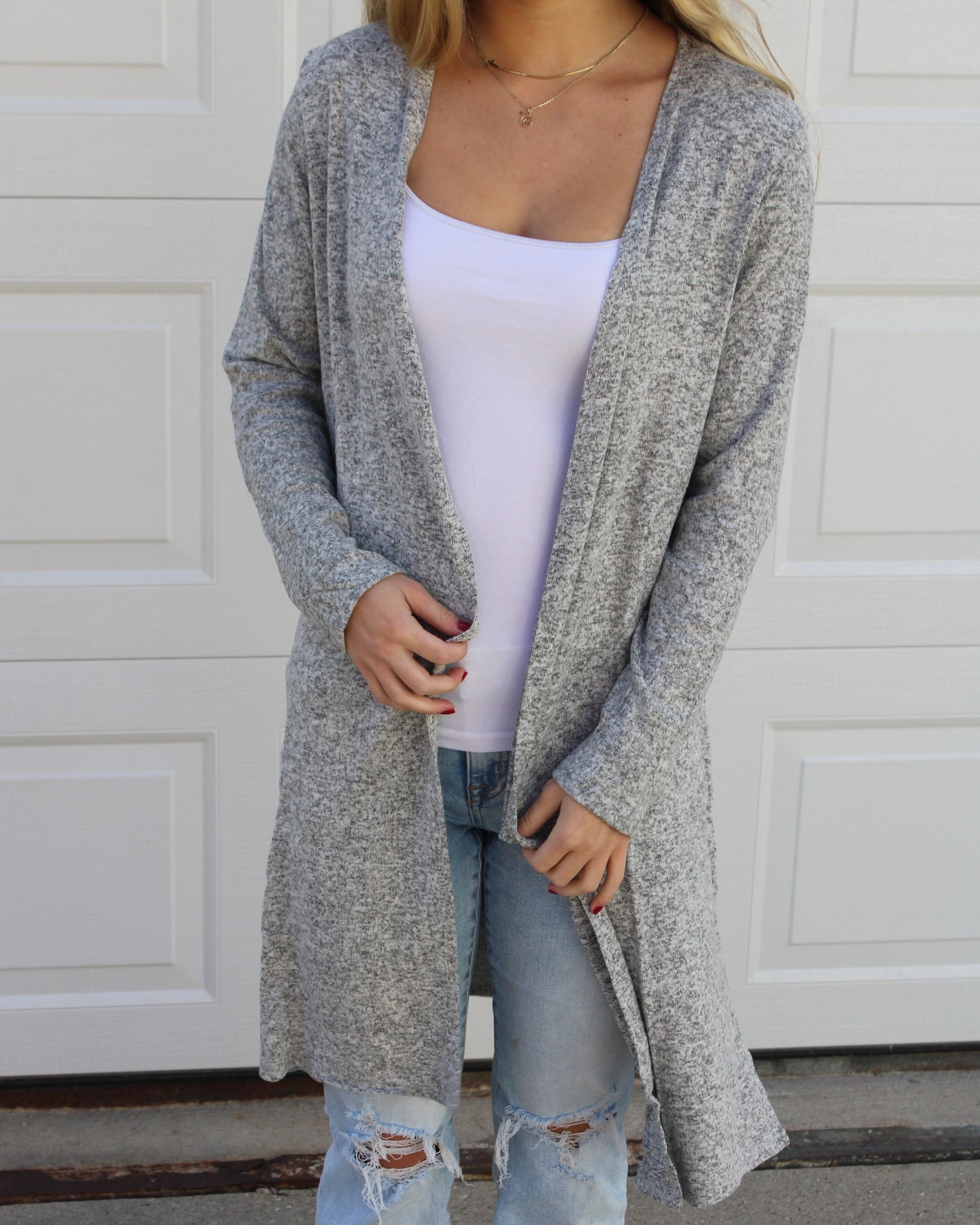 Long Sleeve Open Front Cardigan