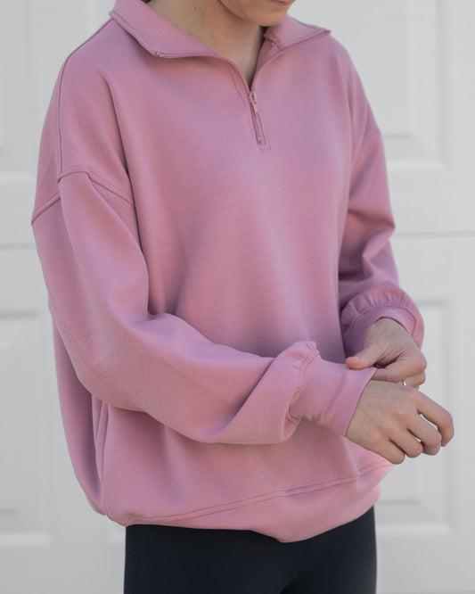 Pink 1/4 Zip Pullover