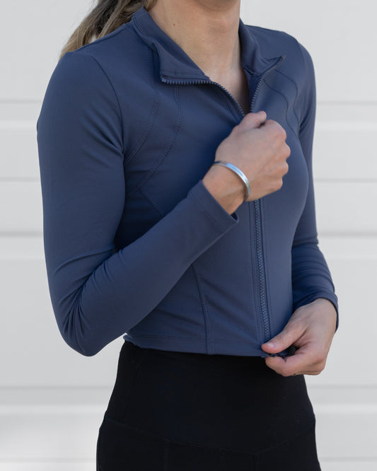 Cropped Zip Workout Jacket
