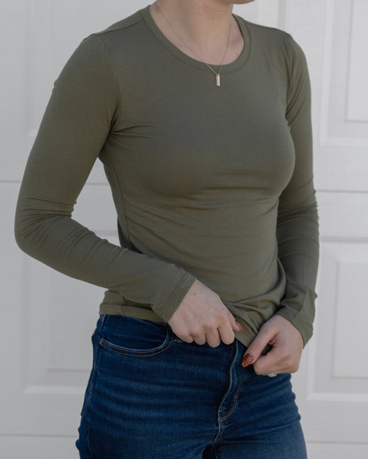 Long Sleeve Crew Neck Top